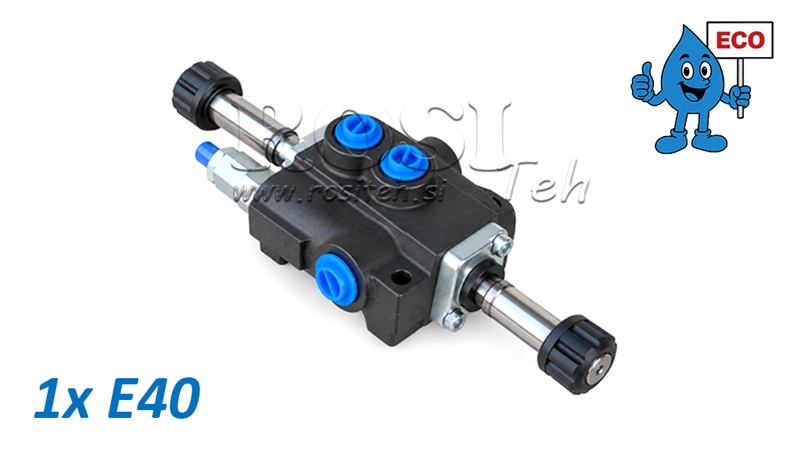 ELETROVÁLVULA HIDRÁULICA (SEM BOBINAS) – DISTRIBUIDOR DE 1 SECÇÃO 1xE40 ECO
