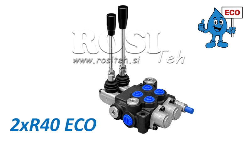 VÁLVULA HIDRÁULICA MANUAL – DISTRIBUIDOR DE 2 SECÇÕES 2xR40 ECO