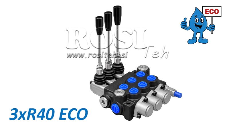 VÁLVULA HIDRÁULICA MANUAL – DISTRIBUIDOR DE 3 SECÇÕES 3xR40 ECO