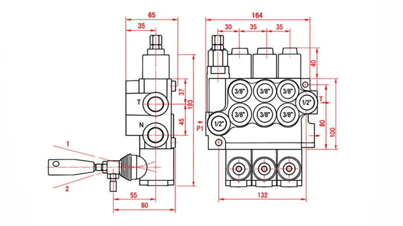VÁLVULA HIDRÁULICA MANUAL – DISTRIBUIDOR DE 3 SECÇÕES 3xR40 ECO