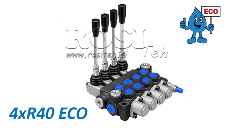 VÁLVULA HIDRÁULICA MANUAL – DISTRIBUIDOR DE 4 SECÇÕES 4xR40 ECO
