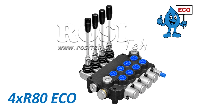 VÁLVULA HIDRÁULICA MANUAL – DISTRIBUIDOR DE 4 SECÇÕES 4xR80 ECO