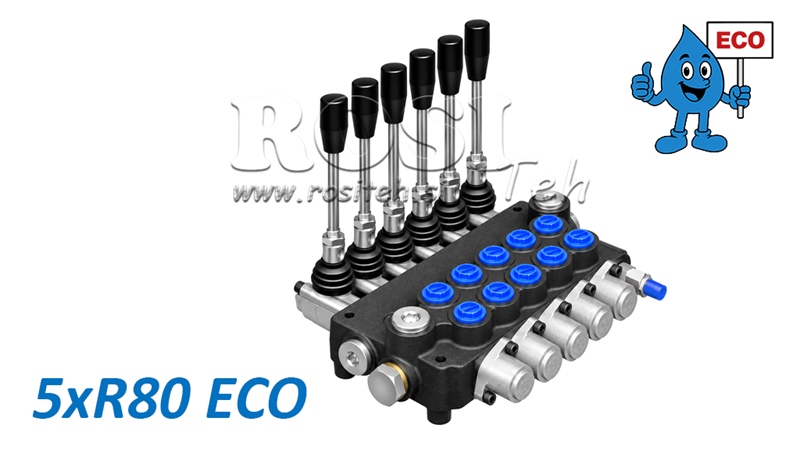 VÁLVULA HIDRÁULICA MANUAL – DISTRIBUIDOR DE 5 SECÇÕES 5xR80 ECO