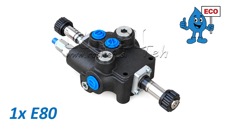 ELETROVÁLVULA HIDRÁULICA (SEM BOBINAS) – DISTRIBUIDOR DE 1 SECÇÃO 1xE80 ECO