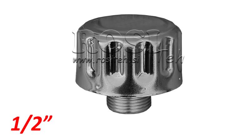 TAMPA DE METAL COM VENTILAÇÃO 1/2''