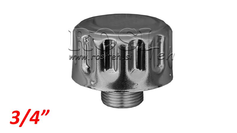TAMPA DE METAL COM VENTILAÇÃO 3/4''