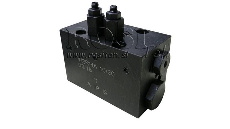 VÁLVULA HIDRÁULICA MECÂNICA ROTATIVA PARA ESCOVA HLEVSKE CETOP5 4/2 RHA