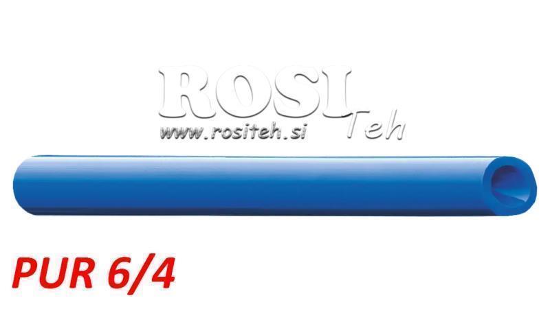 MANGUEIRA DE AR POLIURETANO PU 6/4 PUR AZUL