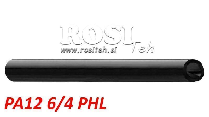 PA 6/4 PA12PHL MANGUEIRA DE AR PRETA POLIAMIDA DIN74324