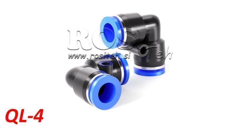 CONECTOR ANGULAR PNEUMÁTICO TPA SEM ROSCA QL-4