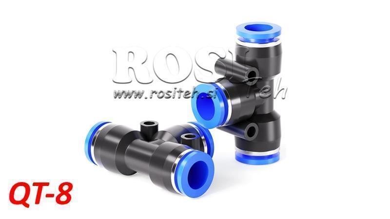PLUG PNEUMÁTICO T CONEXÃO TPA SEM ROSCA QT-8