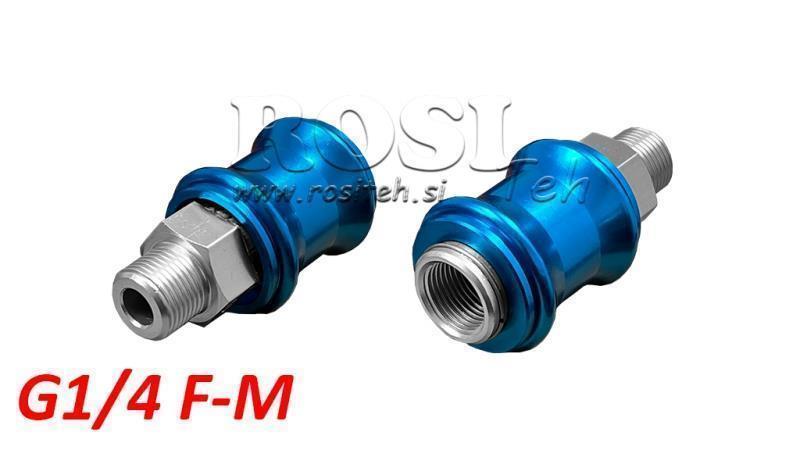 VÁLVULA MANUAL DESLIZANTE PNEUMÁTICA 3/2 PRRS G1/4 F-M