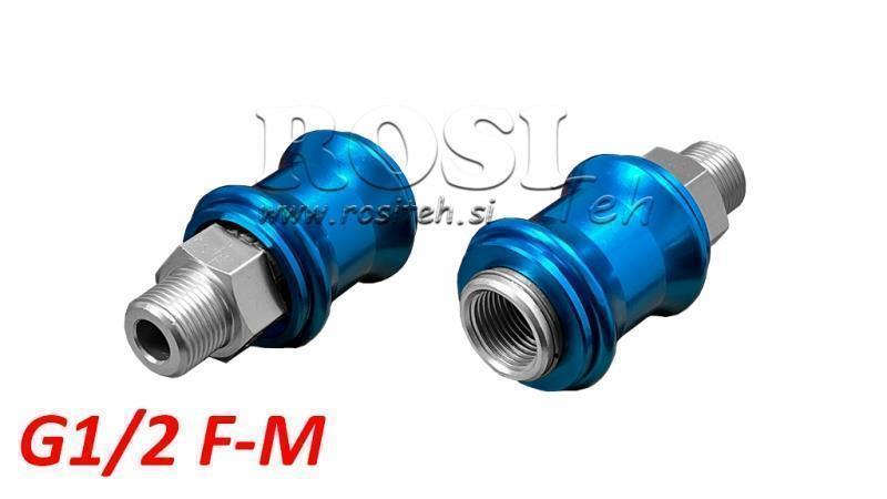 VÁLVULA MANUAL DESLIZANTE PNEUMÁTICA 3/2 PRRS G1/2 F-M