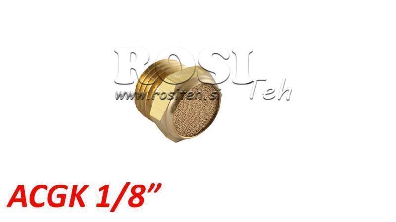 SILENCIADOR PNEUMÁTICO FEITO DE LATÃO ACGK 018 BAIXO