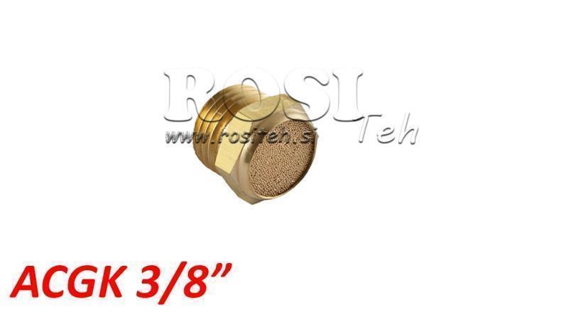 SILENCIADOR PNEUMÁTICO FEITO DE LATÃO ACGK 038 BAIXO