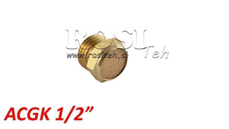 SILENCIADOR PNEUMÁTICO FEITO DE LATÃO ACGK 012 BAIXO