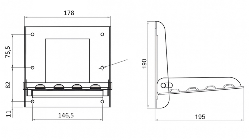 ESCADA FOLDING PARA REBOQUE GALVANIZADA