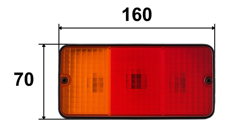 LUZ RETRÔ RECTANGULAR 3 POSIÇÕES