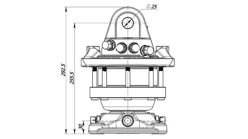 ROTATÓRIO HIDRÁULICO 4500/2250 KG COM FLANGE