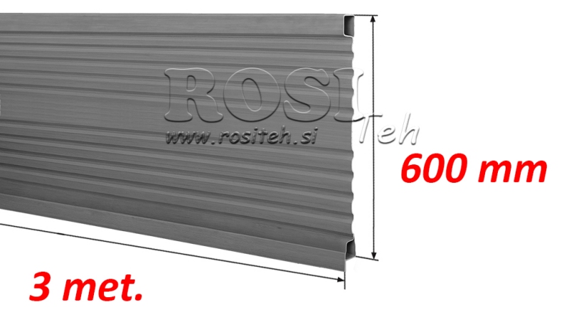 PAINEL LATERAL DO TRAILER 3 MET. - ALTURA 600 MM