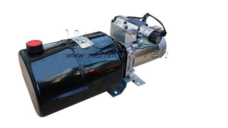 AGREGADO HIDRÁULICO MINI 24V DC - 2.2kW = 2.1cc - 8 lit - montagem de direção dupla (metal)