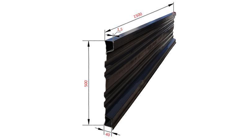 PAINEL LATERAL PARA REBOQUE DE DESCARGA 1.5 MET. - ALTURA 500 mm