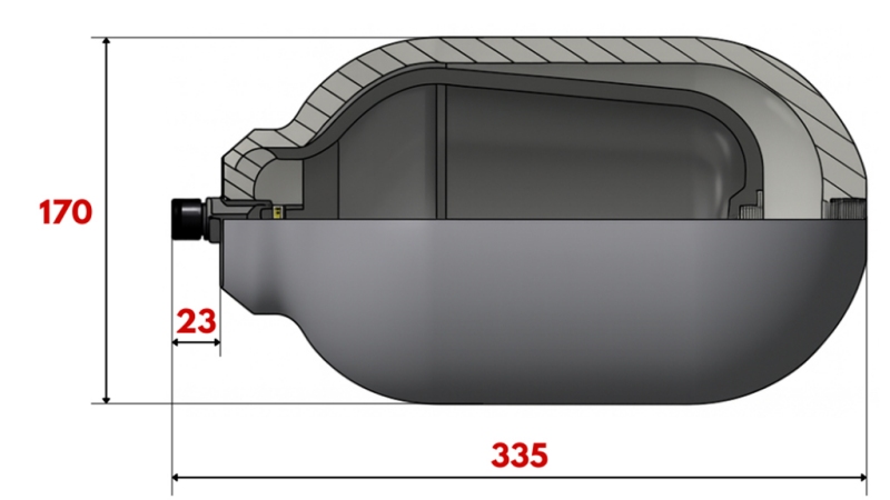 ACUMULADOR HIDRÁULICO 3,8 LIT - BSP 3/4