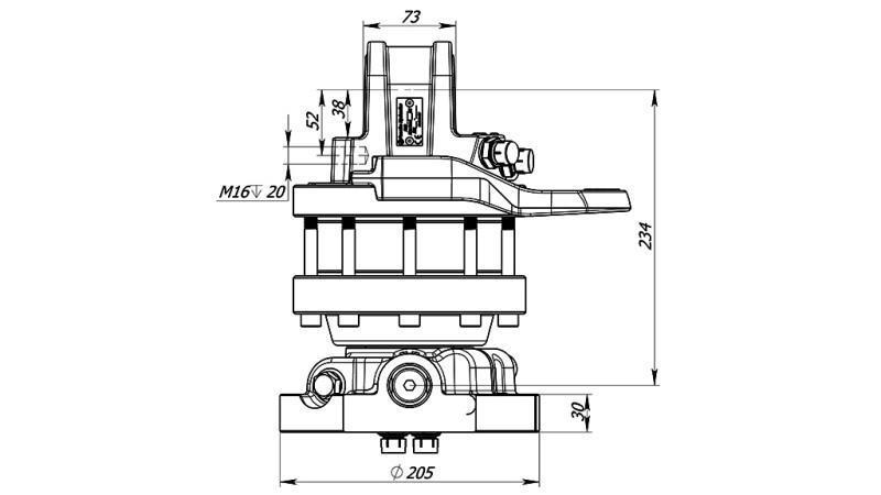 ROTATÓRIO HIDRÁULICO 5500/3250 KG COM FLANGE