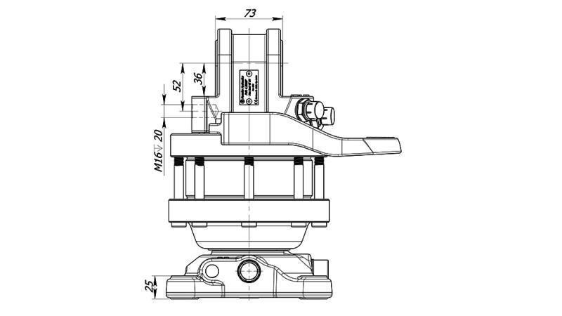 ROTATÓRIO HIDRÁULICO 4500/2250 KG COM FLANGE