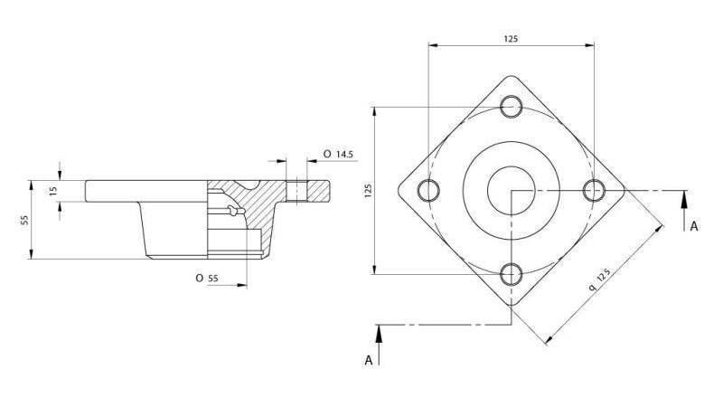 BOLA fi 55 COM FLANGE