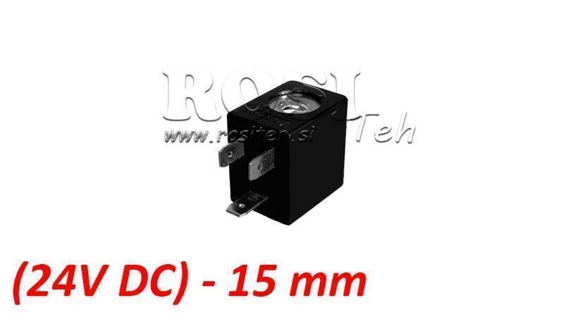 (15) BOBINA ELETROMAGNÉTICA 24V DC 2.5W PARA VÁLVULA PNEUMÁTICA 1/8