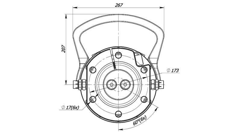 ROTATÓRIO HIDRÁULICO 10000/5000 KG COM FLANGE