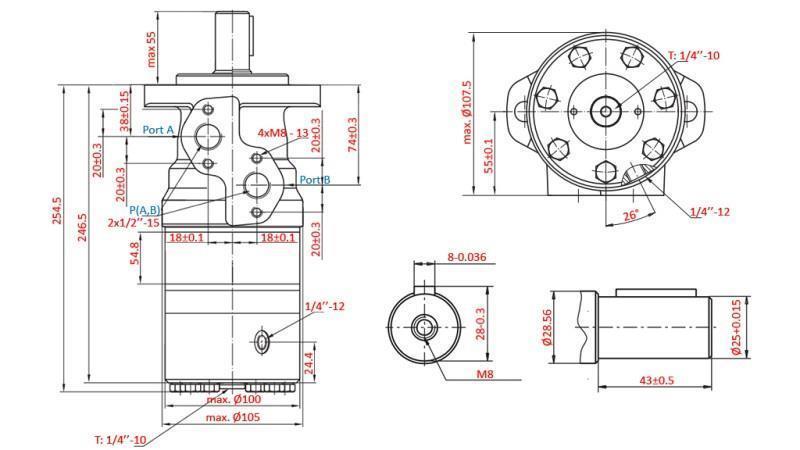 HIDROMOTOR B/MR 315 - COM FREIO