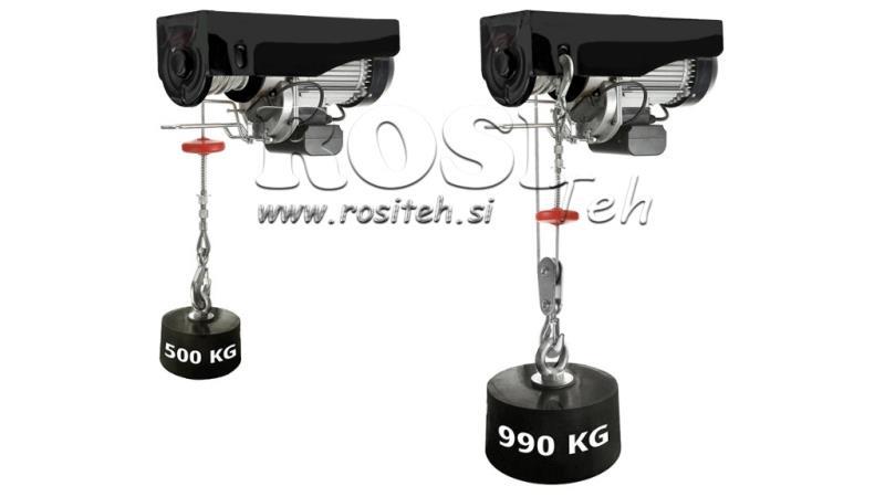 GUINCHO ELÉTRICO 230 V DWI 500/990 KG