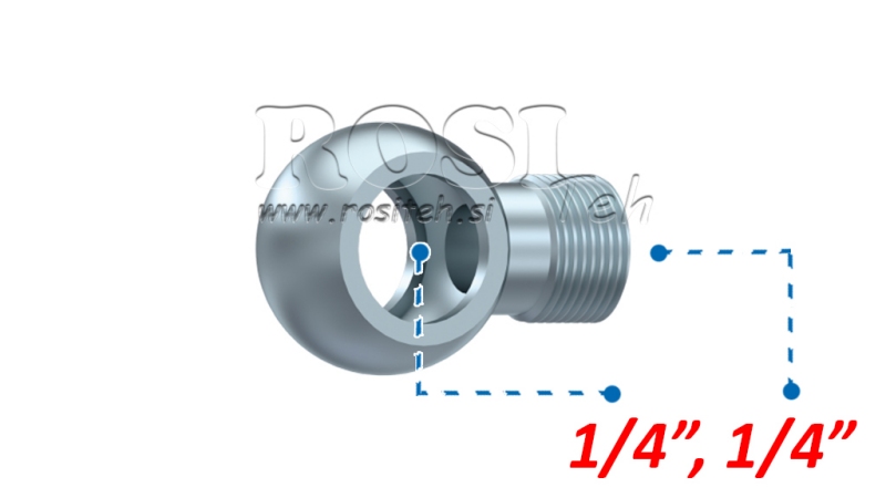 CONEXÃO HIDRÁULICA OLHO 1/4-1/4