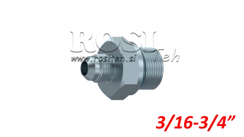 REDUTOR HIDRÁULICO 1 3/16 JIC74°-3/4 GÁS