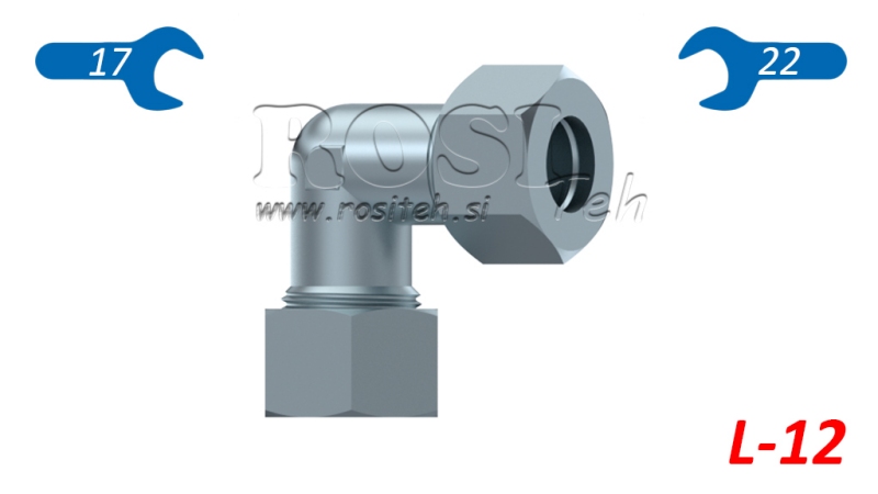HIDRAVLIČNO KOLENO L-12 Z MATICO