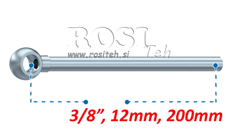 TUBO BANJO METÁLICO 12MM 3/8 200MM