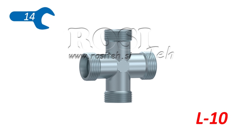 HIDRAVLIČNI KRIŽNI PRIKLJUČEK L-10 MOŠKI M16x1,5
