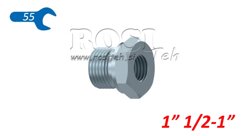 ADAPTADOR HIDRÁULICO MACHO-FÊMEA 1 1/2-1