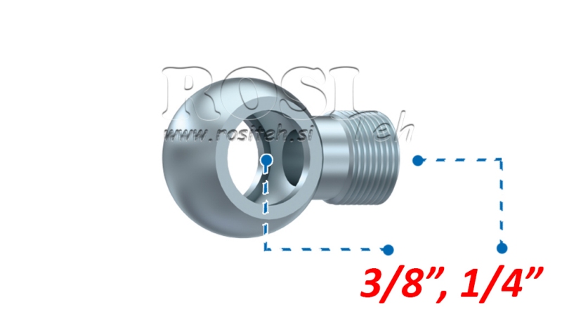 CONEXÃO BANJO HIDRÁULICA 1/4-3/8