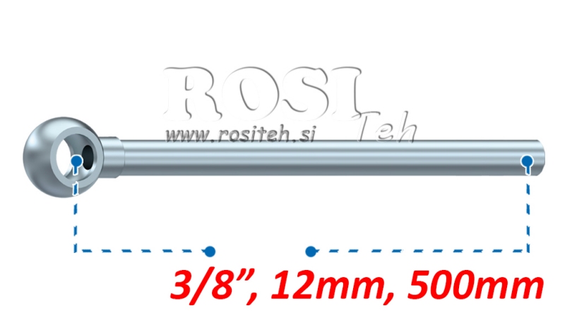 TUBO BANJO METÁLICO 12MM 3/8 500MM