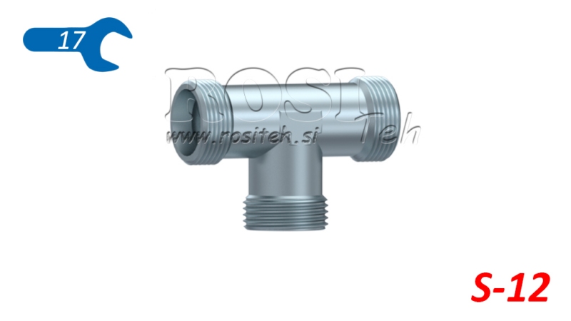 TÊ HIDRÁULICO S-12 MACHO M20X1,5