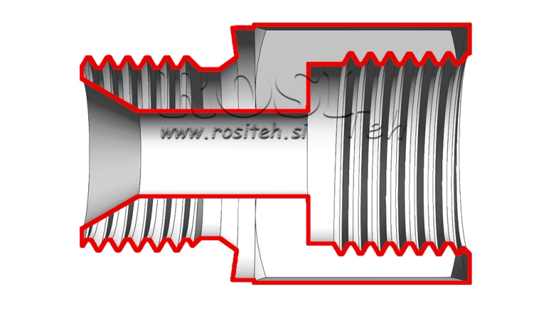HIDRAVLIČNI ADAPTER MOŠKI-ŽENSKI 22x1,5 - 1/2