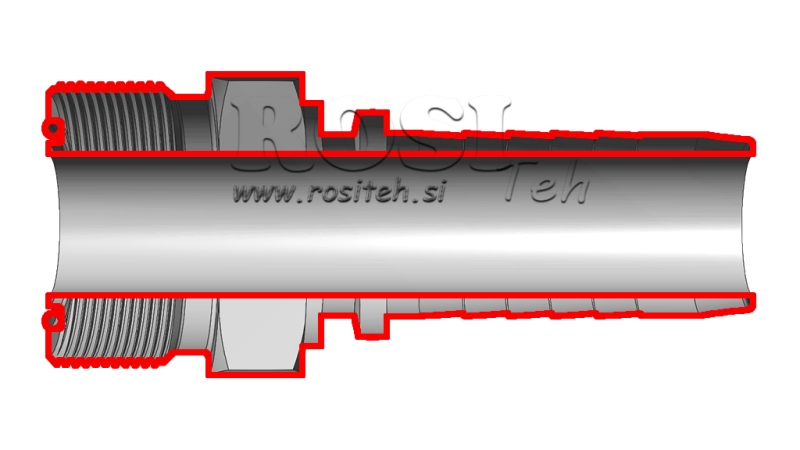 CONEXÃO HIDRÁULICA AGORFS MACHO DN6-11/16-16