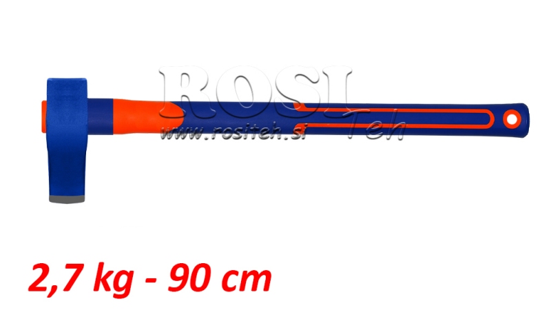 MACHADO DE RACHAR MADEIRA COM CABO DE CARBONO - A623 2,7 kg - 90 cm