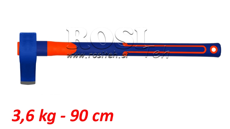 MACHADO DE RACHAR MADEIRA COM CABO DE CARBONO - A623 3,6 kg - 90 cm