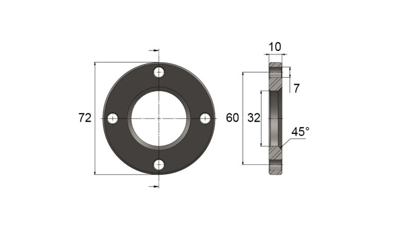 FLANGE PARA CILINDRO AL.25