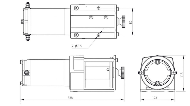 12 V GUINCHO ELÉTRICO RS-2500 - 1130 kg - ECO
