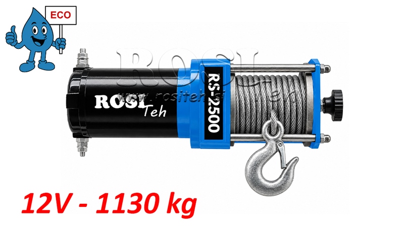 12 V GUINCHO ELÉTRICO RS-2500 - 1130 kg - ECO